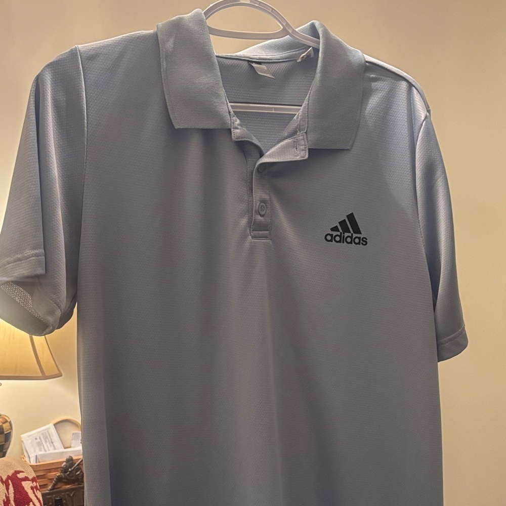 Adidas Men's Sky Blue Polo Shirt